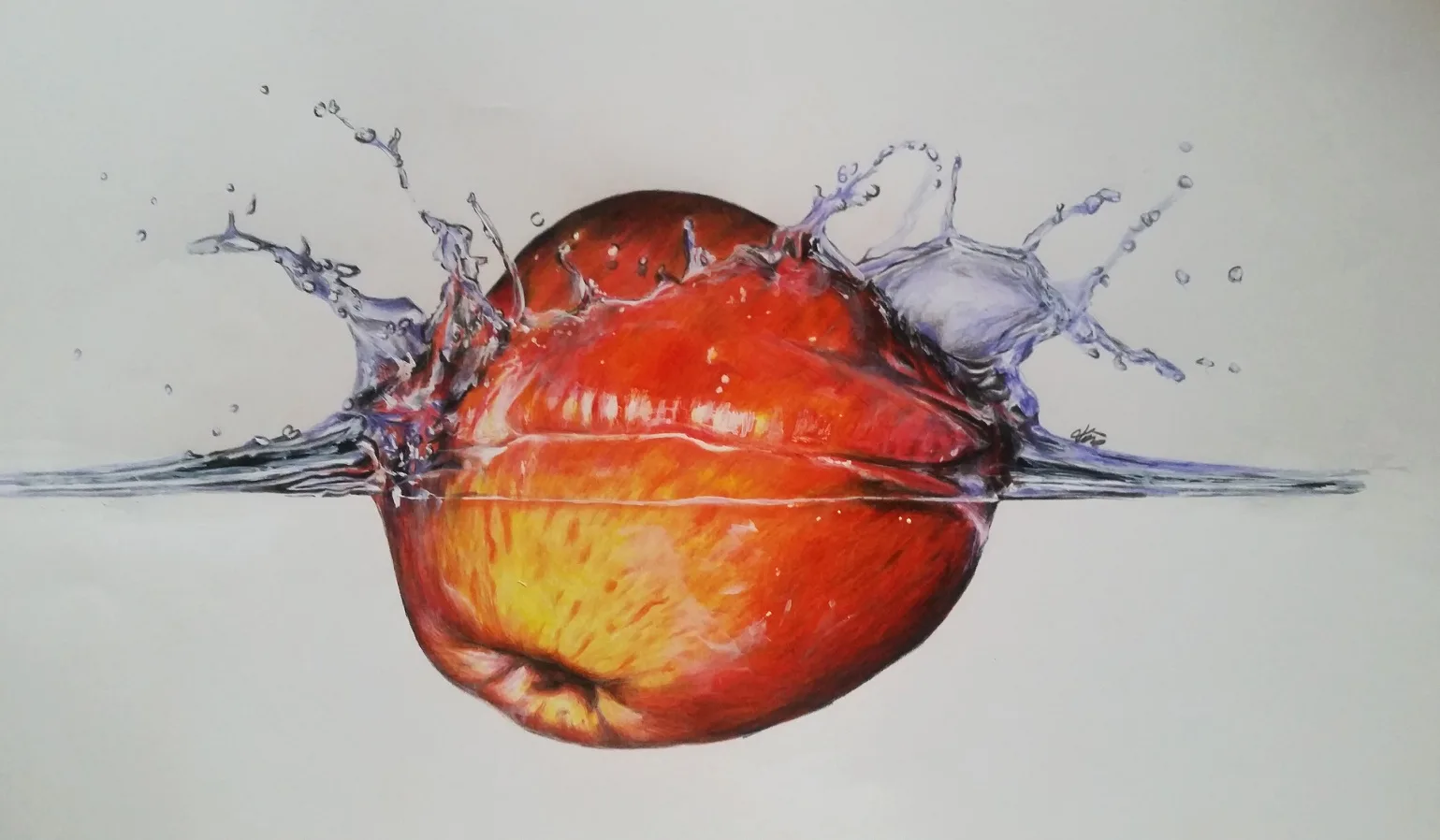 Apfel im Wasser